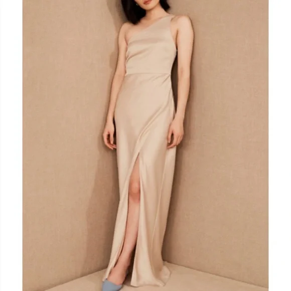 chinese dress ladies Aurelia One-Shoulder Satin Maxi Dress main image 0